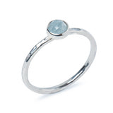 Aquamarine Birthstone Ring | Handmade Sterling Silver March Gift