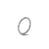 Hammered Sterling Silver Ring - 2mm