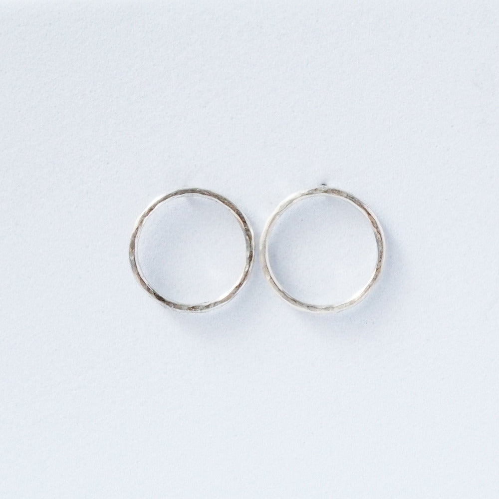 Lunar Hammered Sterling Silver Earrings Lunar Moth Jewellery