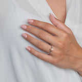 Birthday Bliss: Peach Moonstone Sterling Silver Ring