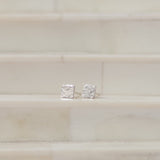 Square Hammered Sterling Silver Earrings Lunar Moth Jewellery