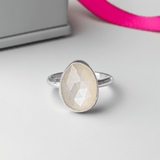 Anniversary Gift: Moonstone Ring | Symbol of Balance & Harmony