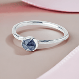Anniversary Gift: Iolite Stacking Ring | Symbol of Guidance
