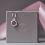 Russian Ring Pendent Sterling Silver Necklace