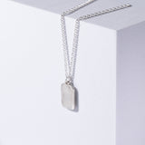Tag Sterling Silver Necklace on White Box
