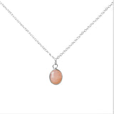Romantic Glow: Peach Moonstone Anniversary Necklace