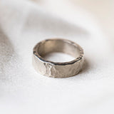 Hammered Sterling Silver Ring - 6mm