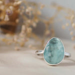 aquamarine sterling silver ring