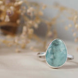 aquamarine sterling silver ring