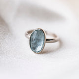 aquamarine sterling silver statement ring