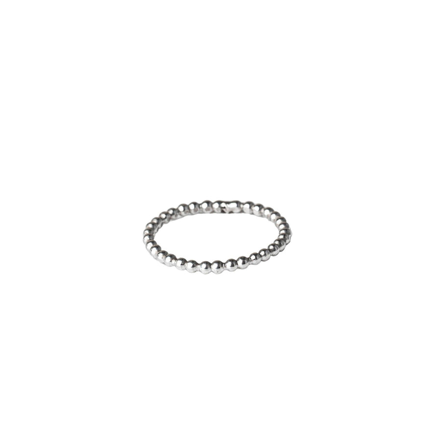 Handmade Beaded Sterling Silver Ring
