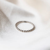 Beaded Handmade Sterling Silver Ring