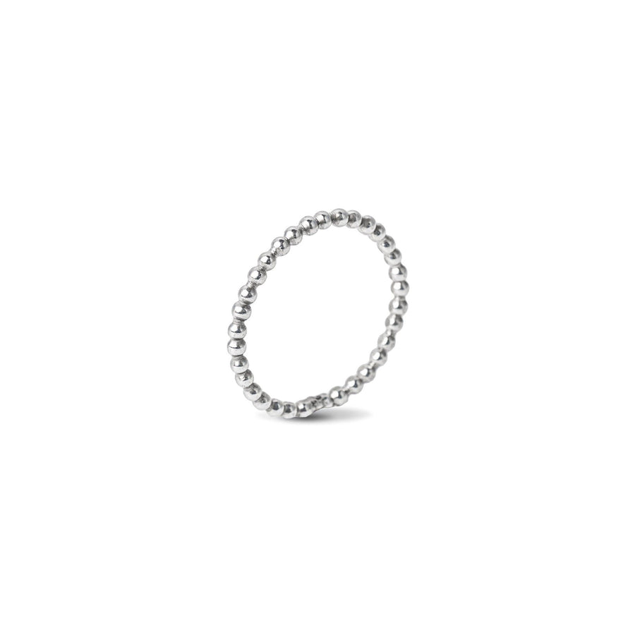 Handmade Beaded Sterling Silver Ring