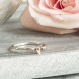 Handmade Blossom Floral Sterling Silver Stacking Ring
