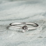 Handmade Blossom Floral Sterling Silver Stacking Ring