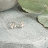 Blossom Flower Sterling Silver Stud Earrings Lunar Moth Jewellery