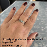 Dusk Birthstone Stacking Rings – Handmade Sterling Silver, Perfect Gift