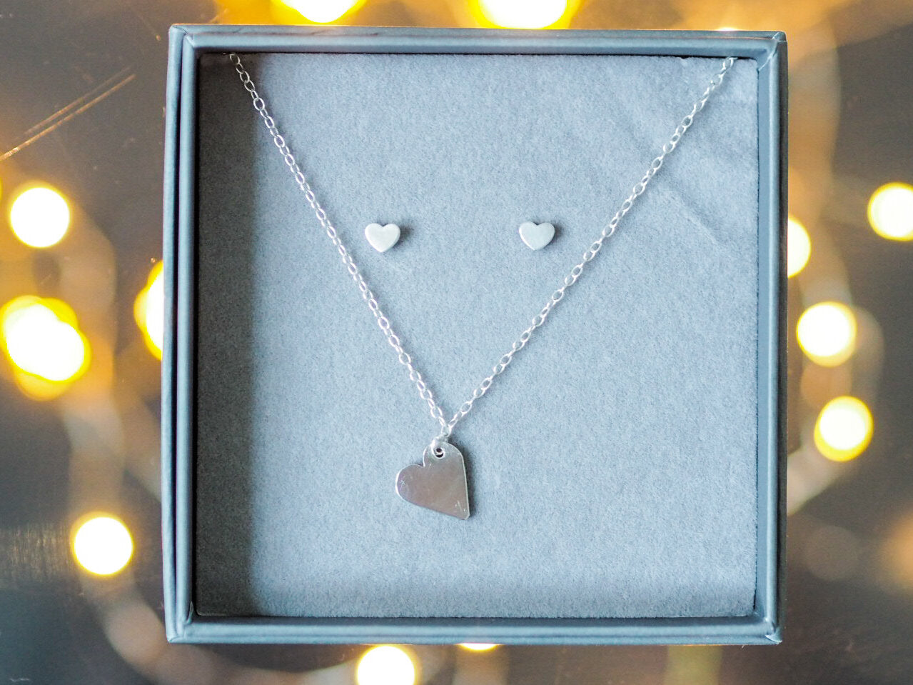 Heart Sterling Silver Gift Set Lunar Moth Jewellery