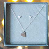 Heart Sterling Silver Gift Set Lunar Moth Jewellery