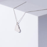 Heart Sterling Silver Necklace on White Box 