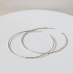 Hoop Hammered Sterling Silver Earrings Lunar Moth Jewellery