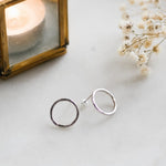 Lunar Hammered Sterling Silver Earrings Lunar Moth Jewellery