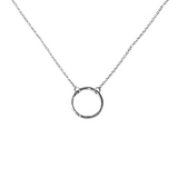 Lunar Sterling Silver Necklace on White background 