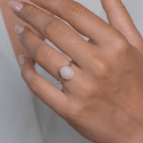 Pink Opal Statement Ring — Rosecut, Sterling Silver | Handmade in UK