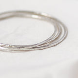 Russian Hammered Sterling Silver Bangle Lunar Moth Jewellery