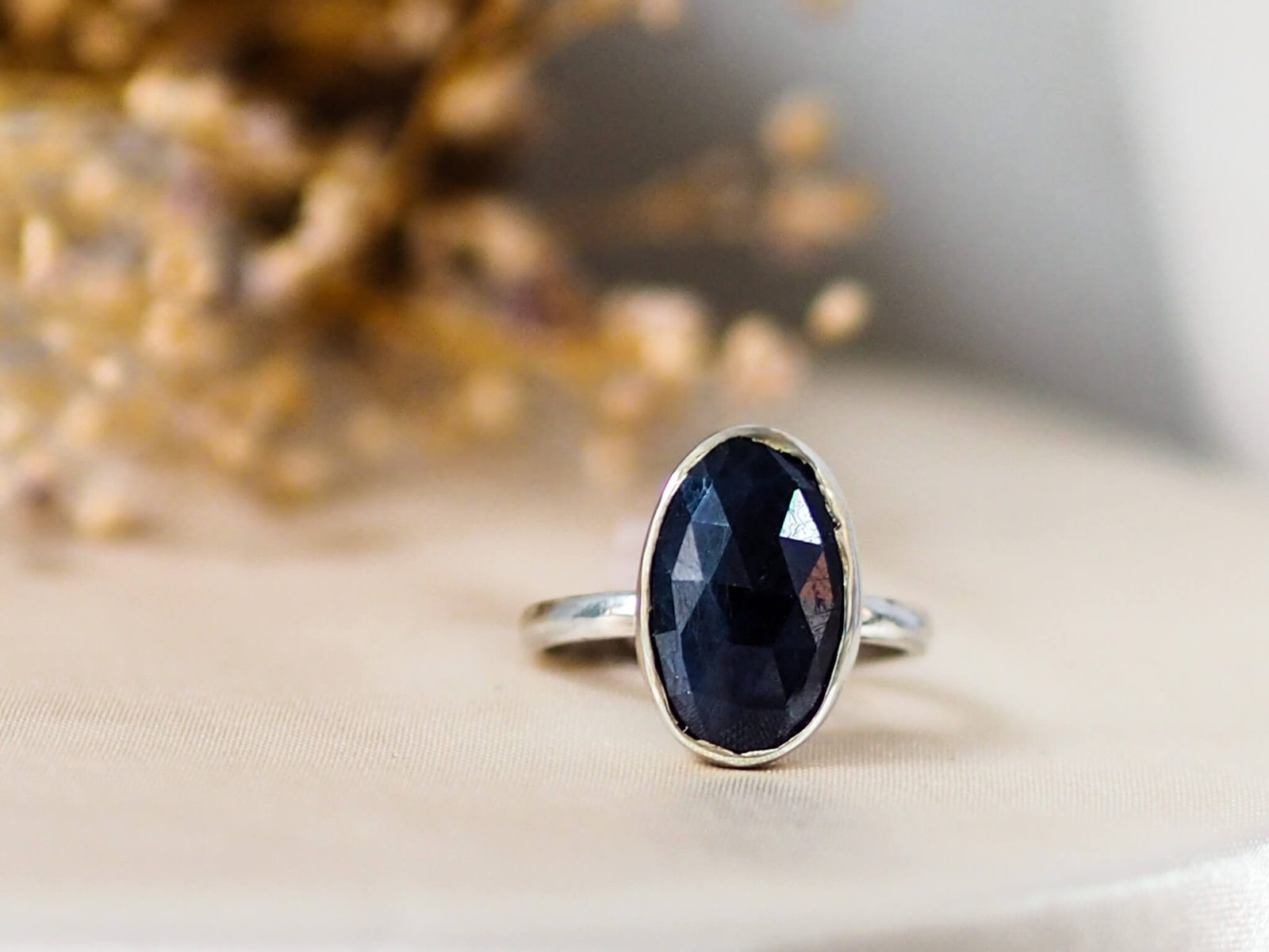 Stunning Sterling Silver Sapphire Ring Handmade Jewellery