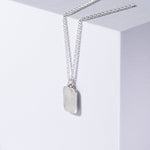 Tag Sterling Silver Necklace on White Box 