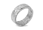 Hammered Sterling Silver Ring - 6mm Lunar Moth Jewellery