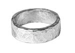 Hammered Sterling Silver Ring - 6mm Lunar Moth Jewellery
