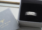 Hammered Sterling Silver Ring - 6mm Lunar Moth Jewellery
