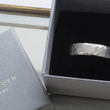 Hammered Sterling Silver Ring - 6mm Lunar Moth Jewellery