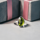 Anniversary Gift: Peridot Statement Ring | A Symbol of Peace & Growth