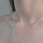 Sterling Silver Necklace worn by model