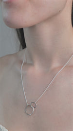 Sterling Silver Necklace worn by model