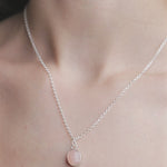 Pink Opal Gemstone Pendent worn on a model, video
